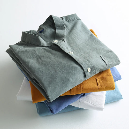 Chemises à manches longues pour hommes, style chinois, 100% coton, streetwear décontracté, médicaments, vêtements à la mode