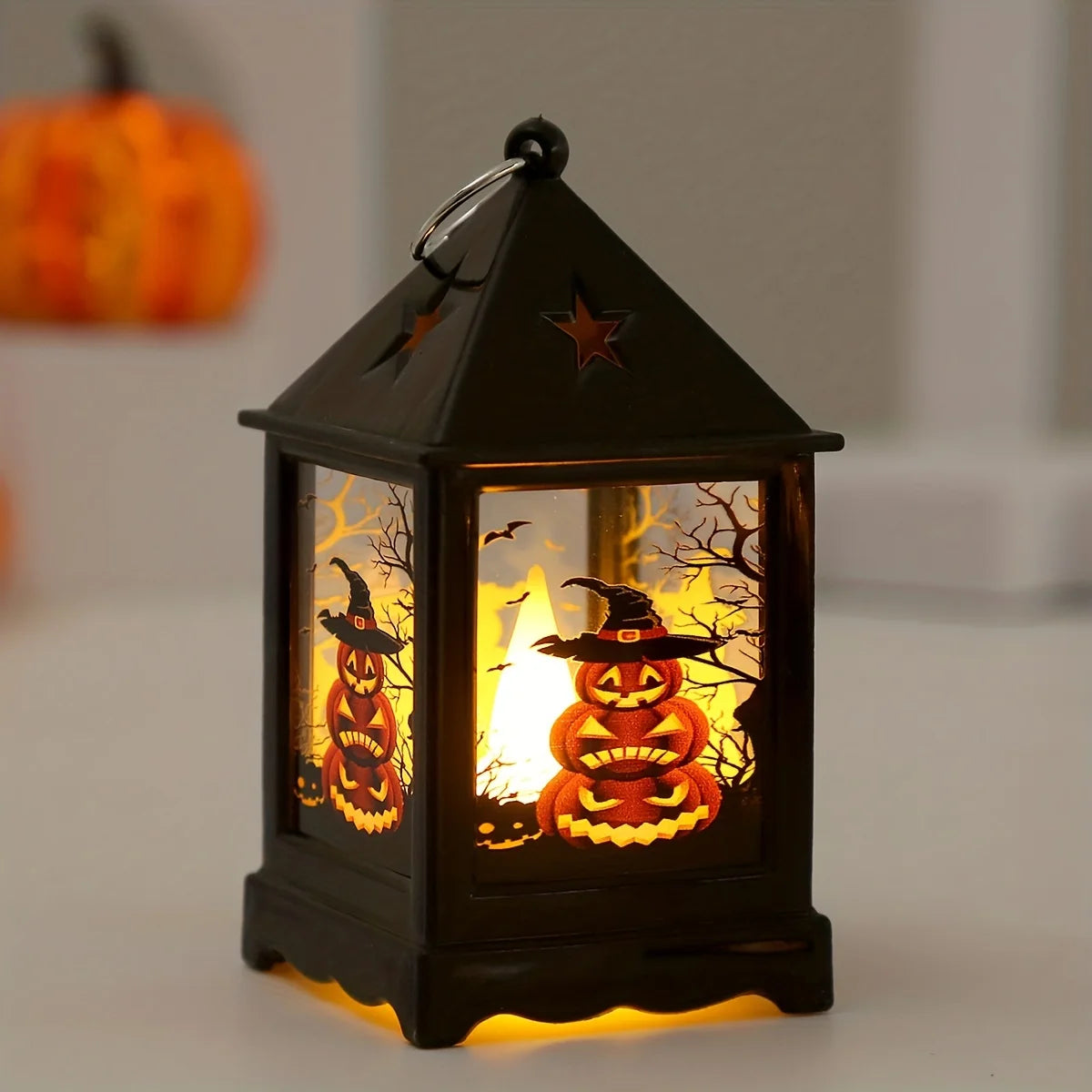 Lampe à Huile LED pour Halloween, Bougie d'Avertissement Électronique, Lanterne, Accessoires de ix, Ornements Shoes