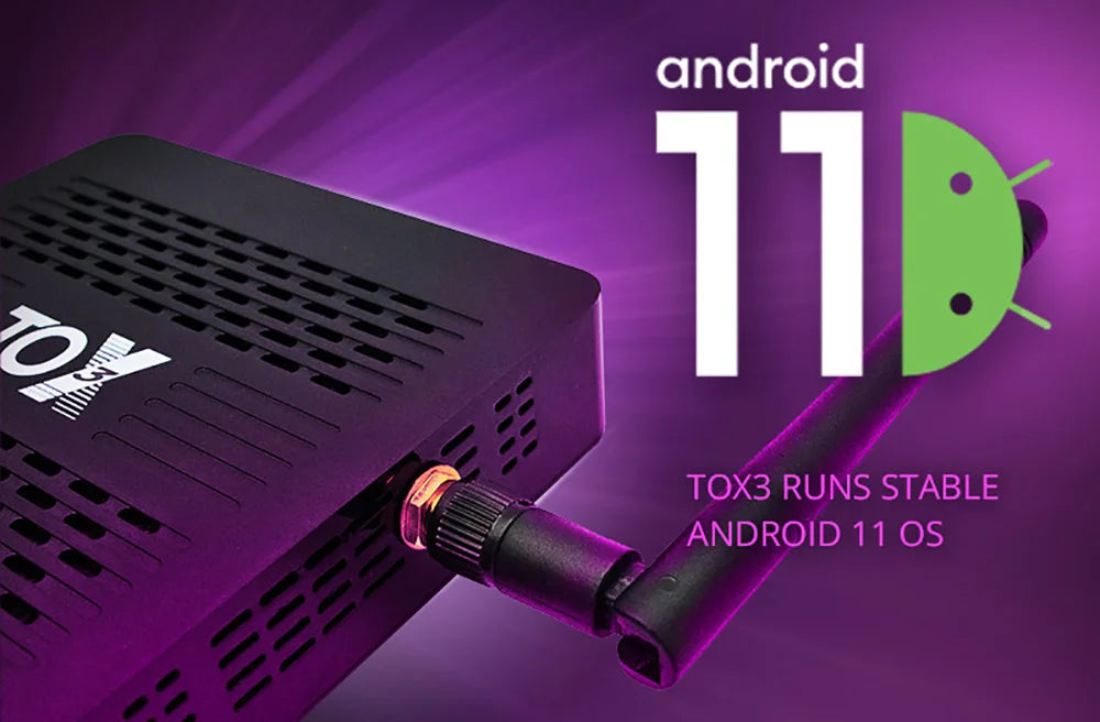 TOBERY Amlogic S905Tage Smart TV Box Android 11 4GB/32GB 2 Steroids R 1000M Wifi BT4.1 Support AV1 4K Set Top Box Wholesale