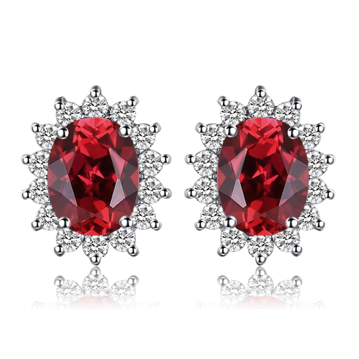 JewelryPalace – boucles d'oreilles en argent Sterling 925, saphir bleu, rubis, améthyste naturelle, grenat, péridot, topaze,