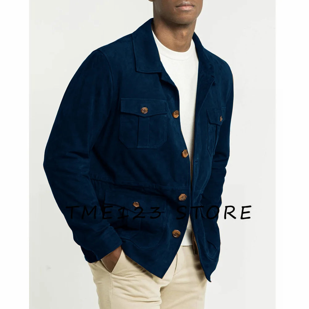 Vestes tendance décontractées en daim pour hommes, costumes élégants pour hommes, costume Social pour hommes, blazer Blaser pour hommes, mariage formel