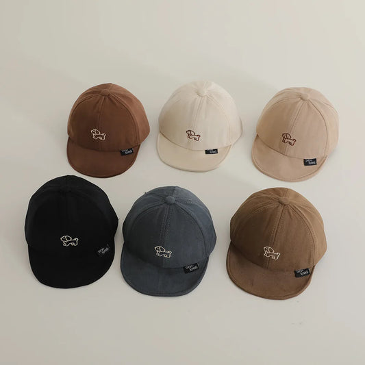 Casquette de baseball brodée de dessin animé pour enfants, casquettes à visière respirante, chapeau de chien mignon, garçons et filles, nouvelle mode, automne 2024