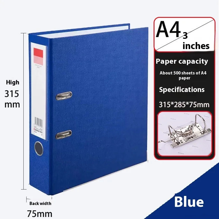 Grand classeur à anneaux multicolore A4, classeur à levier pour Documents,