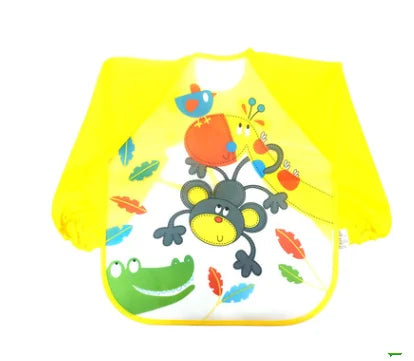 Bavoirs imperméables à manches longues pour bébé, mignon, tablier d'alimentation pour enfants, bavoir, peinture de rots, dessin, vêtements doux pour tout-petits, Bandana