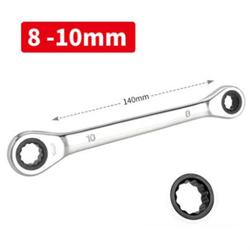 WEELEE – clé à Double cliquet, 1 pièce, outil manuel, 72 dents, acier au Chrome Vanadium, finition miroir