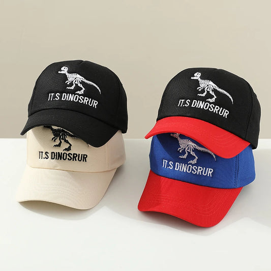 Chapeaux de sport d'été pour enfants, casquettes d'école pour bébés garçons, Baseball brodé de dinosaures, casquettes d'extérieur pour enfants de 2 à 8 ans réglables, 2025
