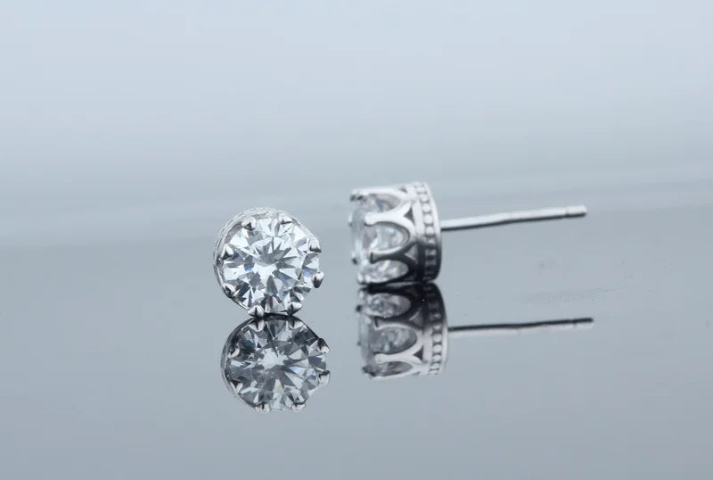 Boucles d'oreilles classiques en argent Sterling 925 pour hommes et femmes, accessoires en cristal CZ, Zircon cubique de qualité supérieure, bijoux
