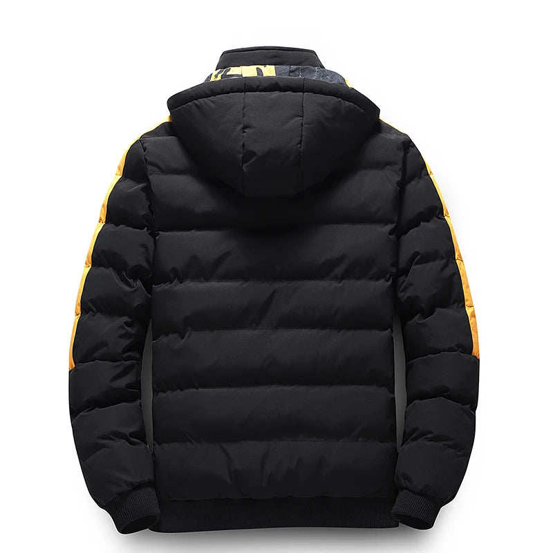 Double face vêtements d'extérieur hommes nouveau coton rembourré Parkas hommes automne hiver veste marque chaud confortable doudoune amovible chapeau