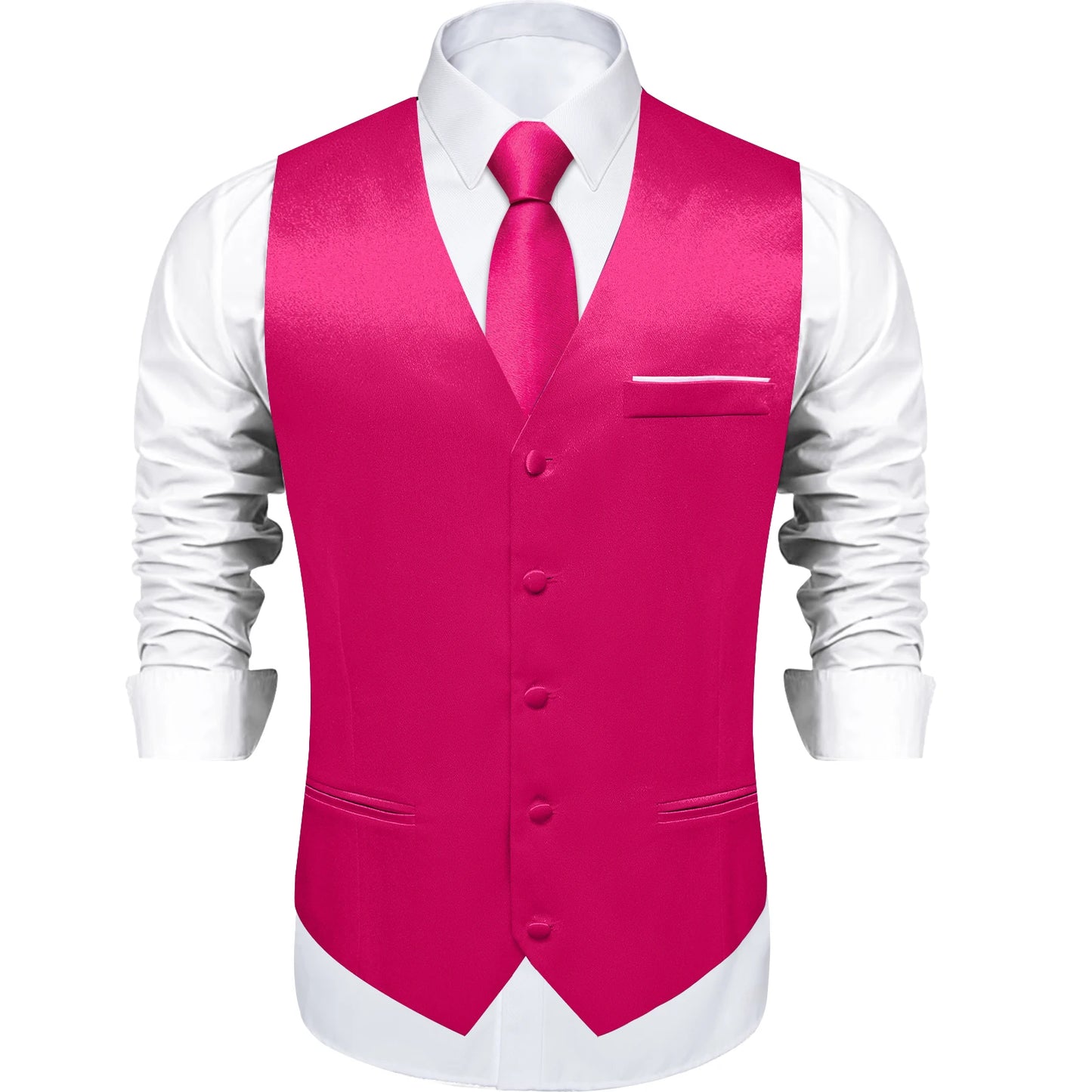 Costume en Satin solide, ensemble gilet et cravate, noir, blanc, bleu, rouge, smoking de mariage pour hommes, gilets d'affaires de luxe, bal de promo, veste sociale sans manches