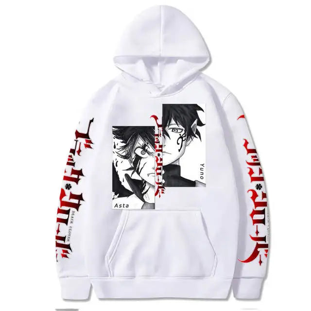 Sweat-shirt à capuche avec emblème de l'escouade de taureaux noirs, dessin animé Yami Asta, chevaliers magiques, pour hommes et femmes, décontracté, Harajuku, Streetwear