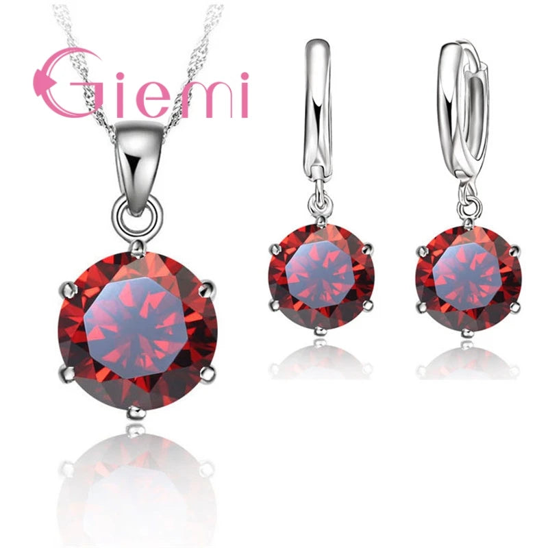Collier en argent Sterling 925 pour femmes, le moins cher, cadeau de vacances, bijoux de mariage, pendentif en Zircon cubique à 6 griffes, fiançailles