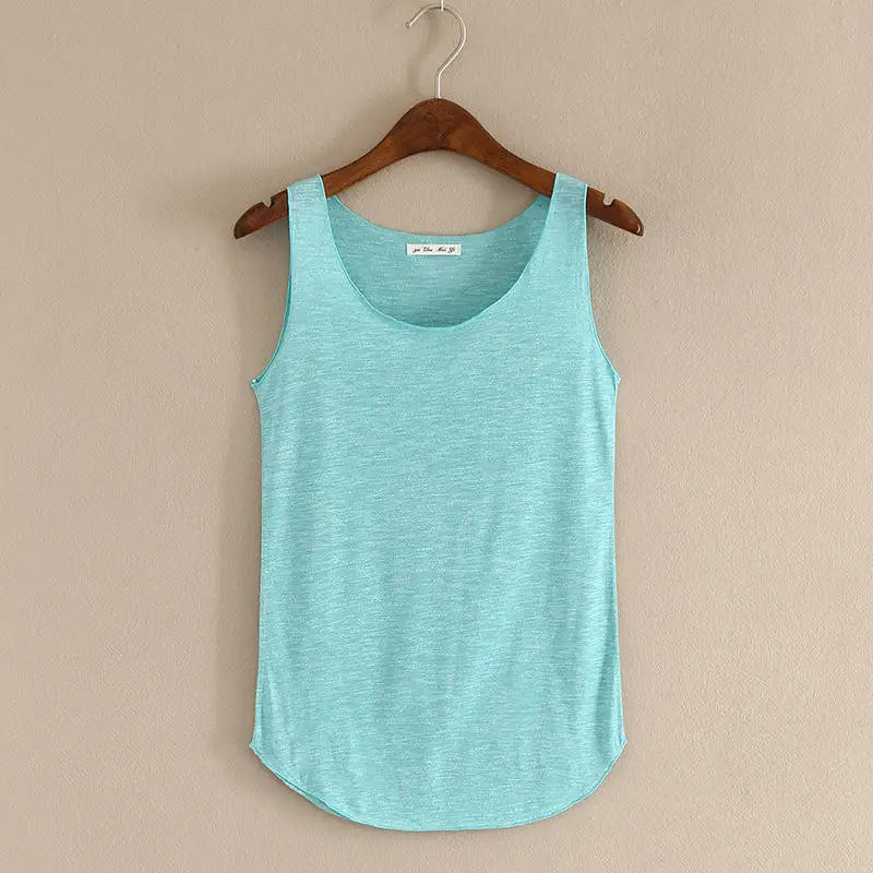 Débardeur de Fitness d'été-T-Shirt ample en coton, grande taille, col rond, Slim, hauts à la mode pour femmes, tenue décontracté
