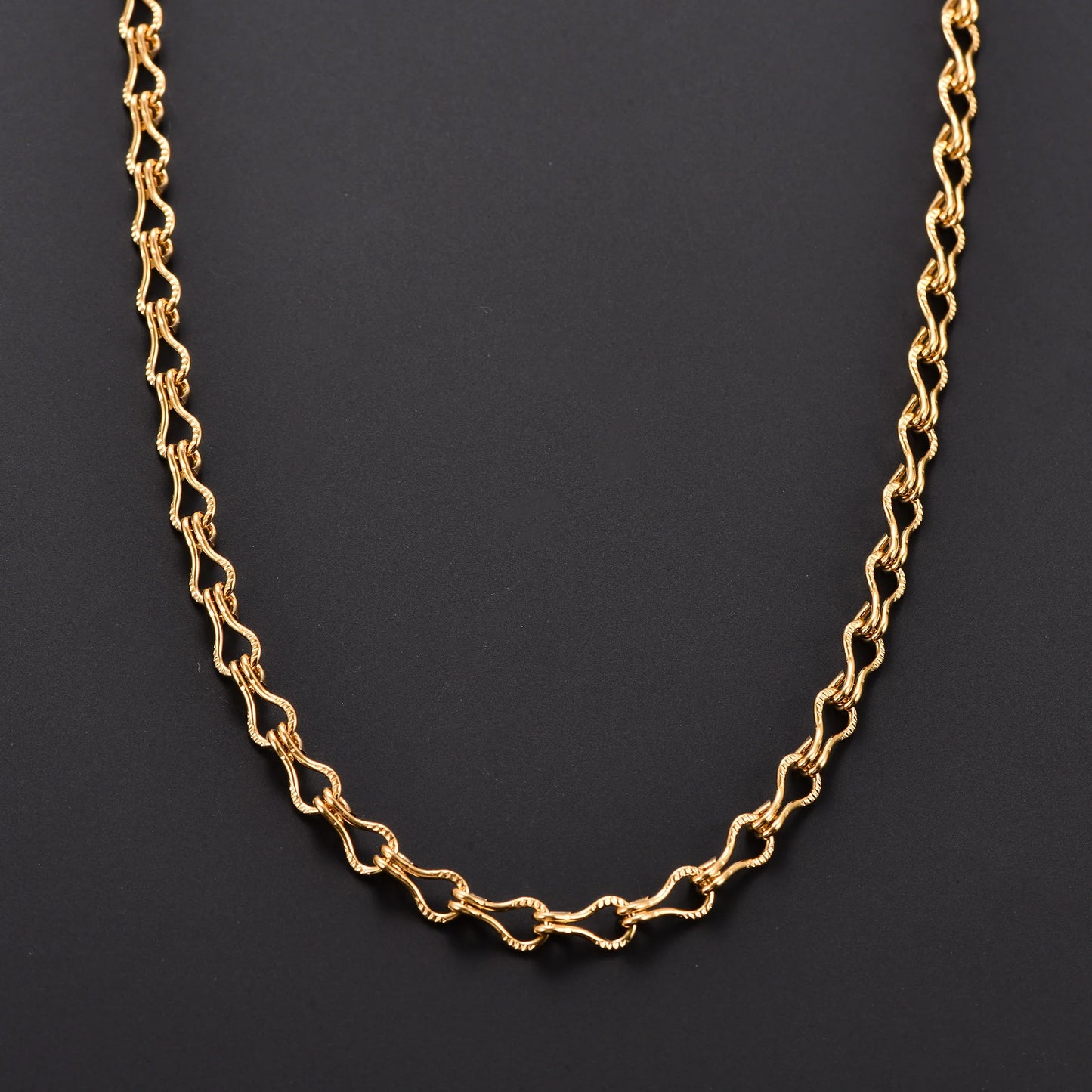 Collier en acier inoxydable pour femmes, chaîne de cou à maillons en forme de guitare, Punk, couleur argent et or, ras du cou, bijoux en métal, 4.6mm