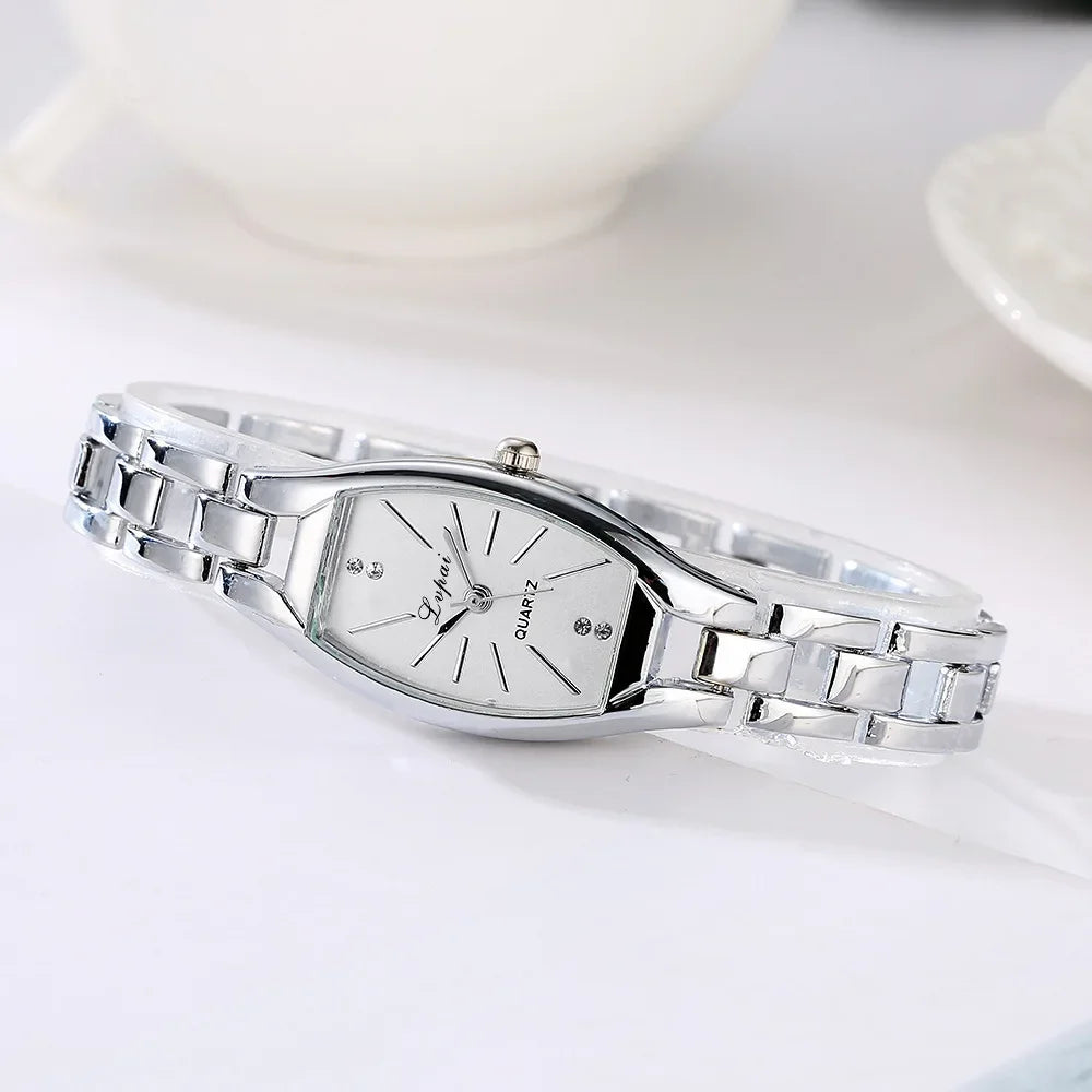Nouvelle arrivée montres à Quartz montres en cristal or argent