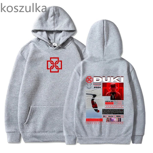 Duki Ameri World Tour 2025 sweat à capuche unisexe Fans imprimer sweats à manches longues automne hiver polaire unisexe Streetwear Hip Hop hauts