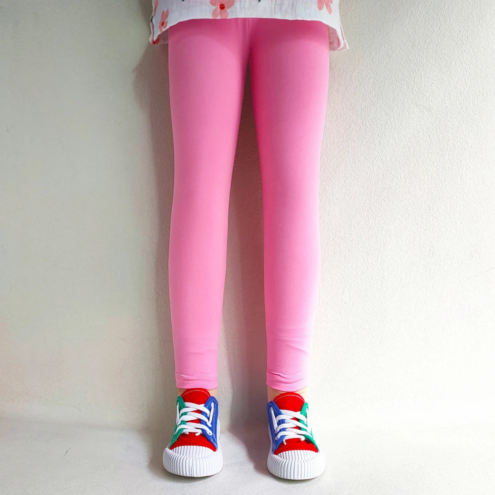 Leggings doux pour filles, pantalons pour enfants, imprimé de fleurs, slim, élastique, crayon