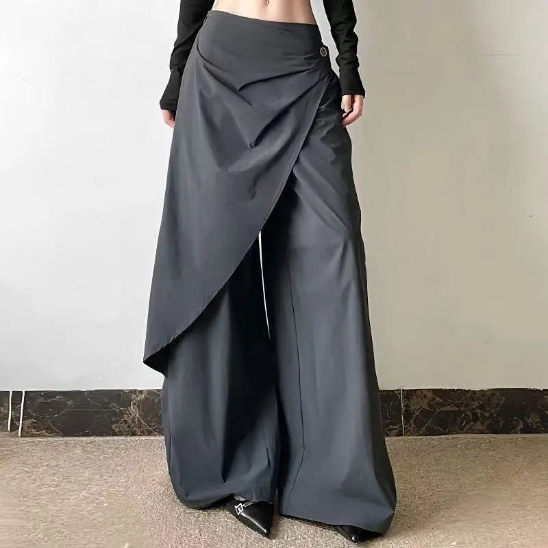 Jupe trapèze Vintage Y2k pour femmes, jupe mi-longue Harajuku rétro des années 90, jupes asymétriques esthétiques, vêtements à la mode des années 2000, été 2025
