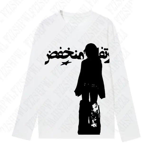 T-shirt à manches longues pour femmes, Harajuku, Hip Hop, Y2K, Vêtements décontractés, Esthétique, Chic, Aadt, Rock, Mode classique, Emo, Vintage, Coton, Y-Fashion