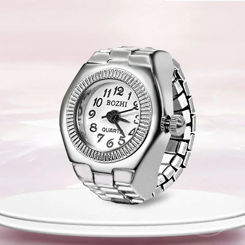 Montre de doigt punk vintage pour hommes et femmes, mini bracelet élastique,