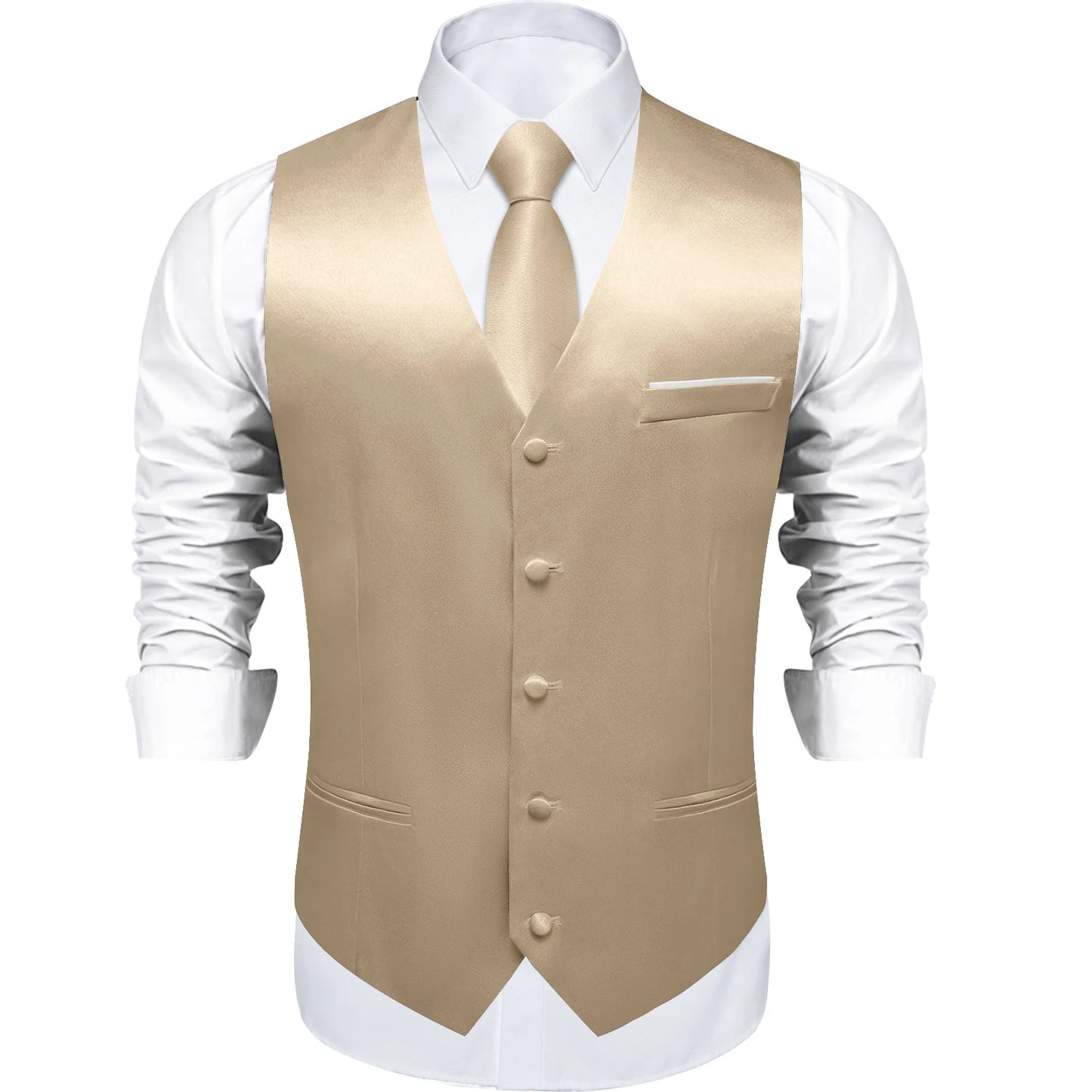 Costume en Satin solide, ensemble gilet et cravate, noir, blanc, bleu, rouge, smoking de mariage pour hommes, gilets d'affaires de luxe, bal de promo, veste sociale sans manches