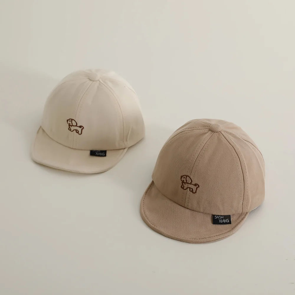 Casquette de baseball brodée de dessin animé pour enfants, casquettes à visière respirante, chapeau de chien mignon, garçons et filles, nouvelle mode, automne 2024
