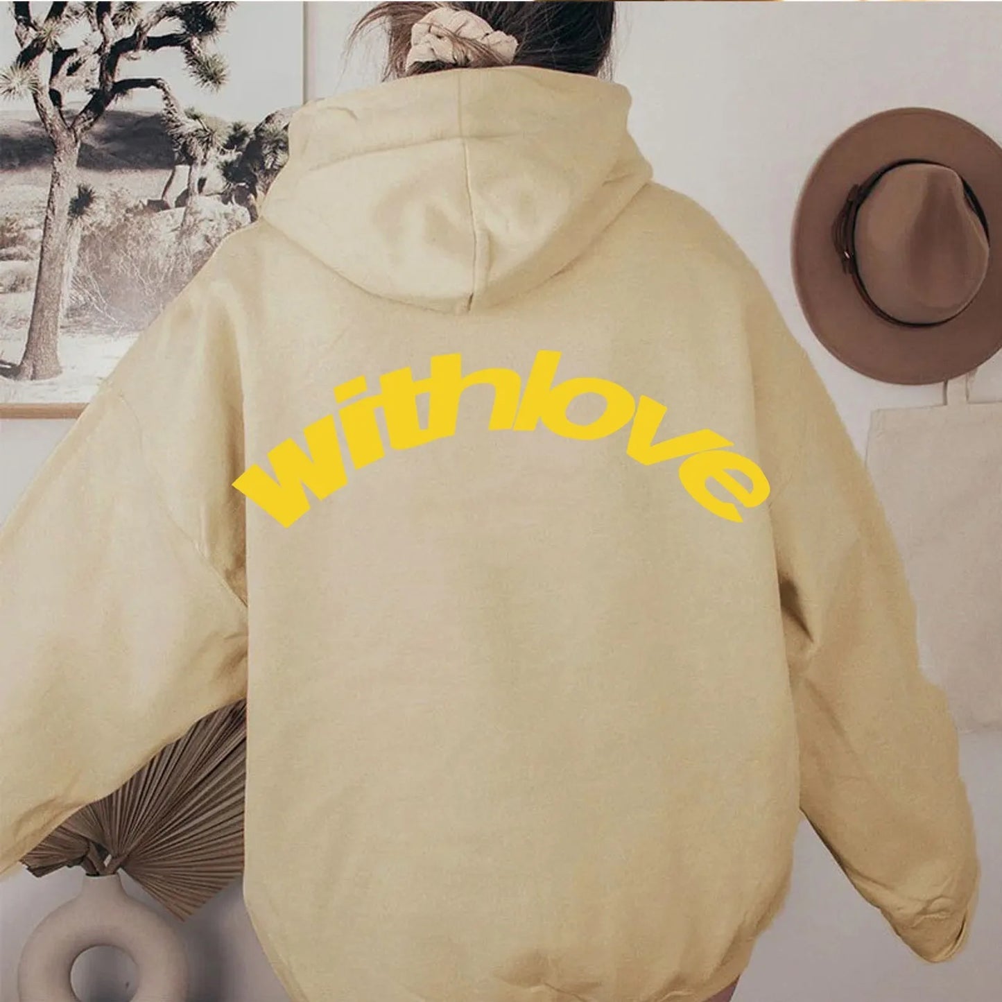 2025 Sweat à capuche imprimé pour hommes et femmes, simple et polyvalent, transfrontalier européen et américain, marque tendance ample rétro américaine