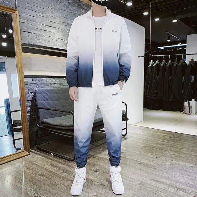 Survêtement à capuche décontracté pour hommes, vestes et pantalons sportifs, ensembles 2 pièces, Hip Hop, course à pied, sports trempés, 5XL, printemps, nouveau