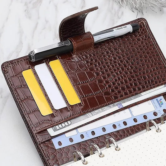 Yiwi – planificateur de poche en cuir véritable,