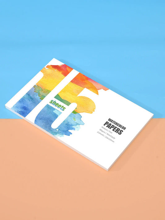 Bloc de papier aquarelle professionnel, 15 feuilles, 300g, vierge, peint à la main, Gouache, carnet de croquis, fournitures artistiques pour étudiants artistes