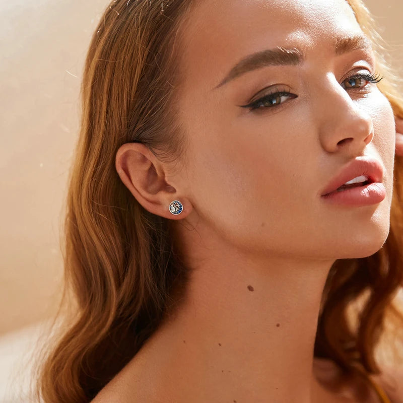 WOSTU – boucles d'oreilles en argent Sterling 100% pour femme, bijou en argent S925, cadeau idéal, référence FIE073