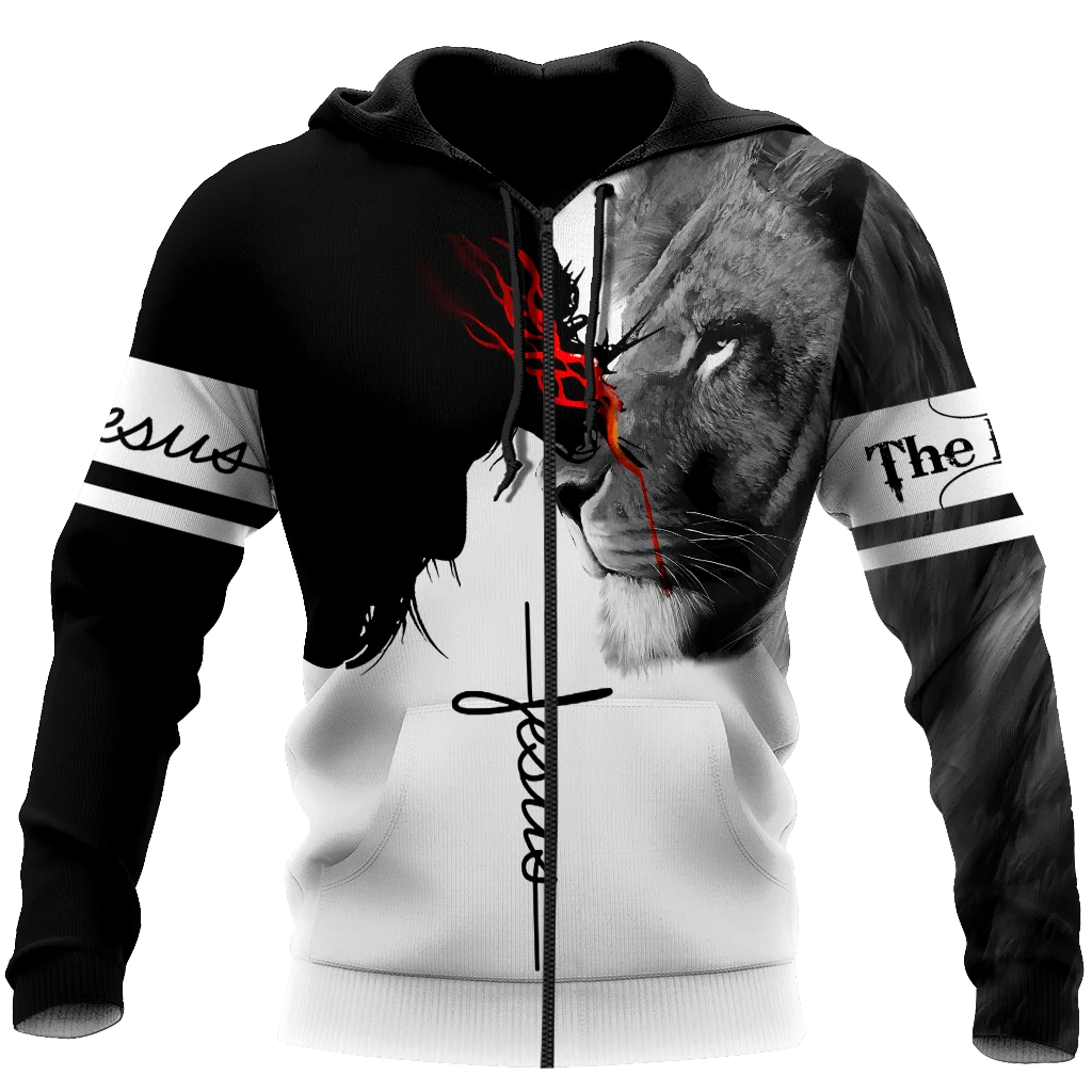 Sweat à capuche à fermeture éclair pour hommes, imprimé croix de jésus en 3D, dieu, Cool, Harajuku, chevaliers templiers, pull à manches longues pour hommes, nouvelle collection automne et hiver