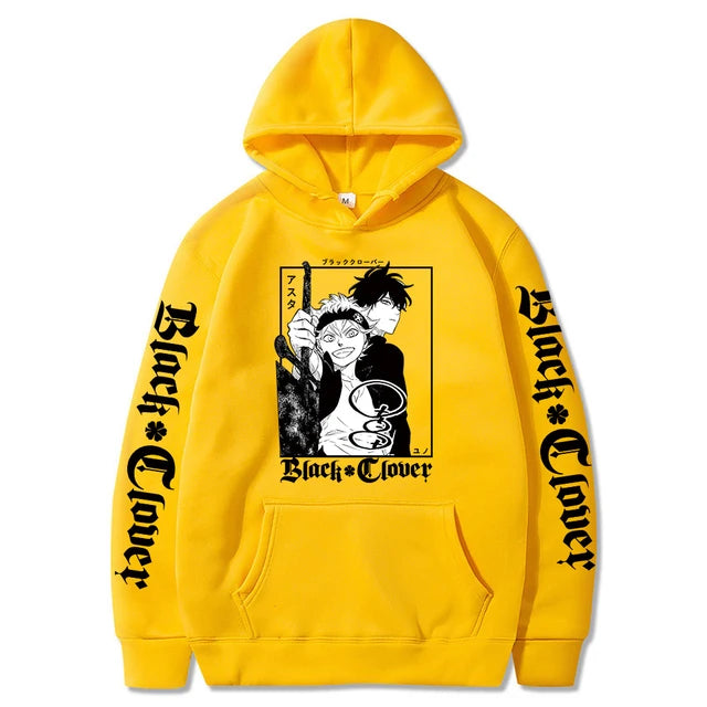 Sweat-shirt à capuche avec emblème de l'escouade de taureaux noirs, dessin animé Yami Asta, chevaliers magiques, pour hommes et femmes, décontracté, Harajuku, Streetwear