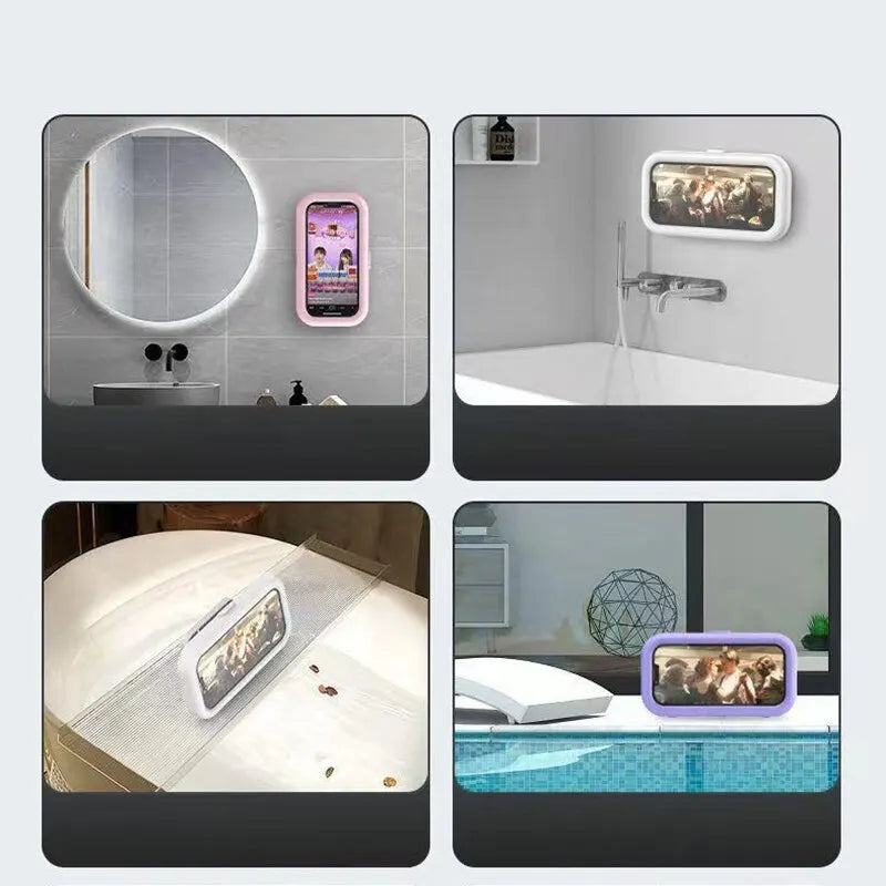 Support de téléphone étanche pour douche, angle de rotation réglable