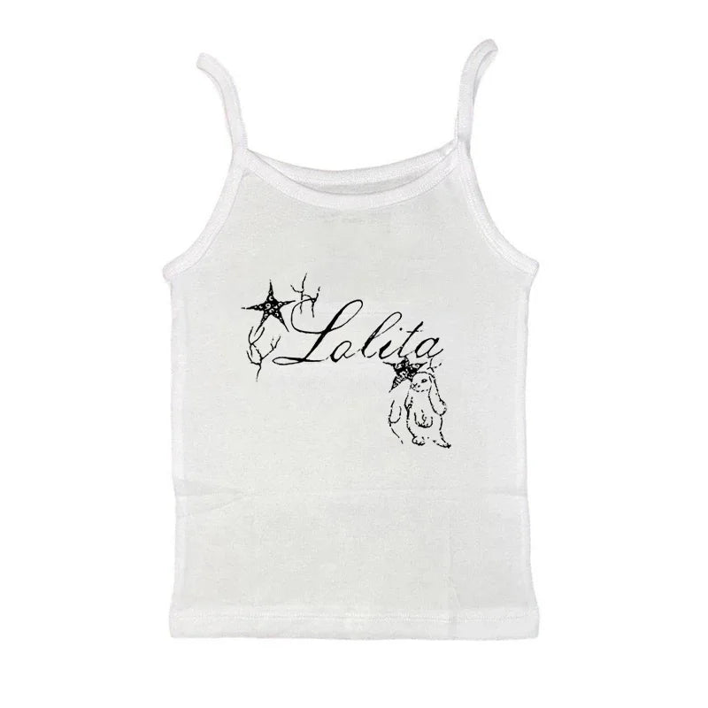 Haut court vintage à imprimé graphique esthétique, mode grunge gothique, haut précieux Y2k, streetwear, hip hop décontracté, slim, glaEMO