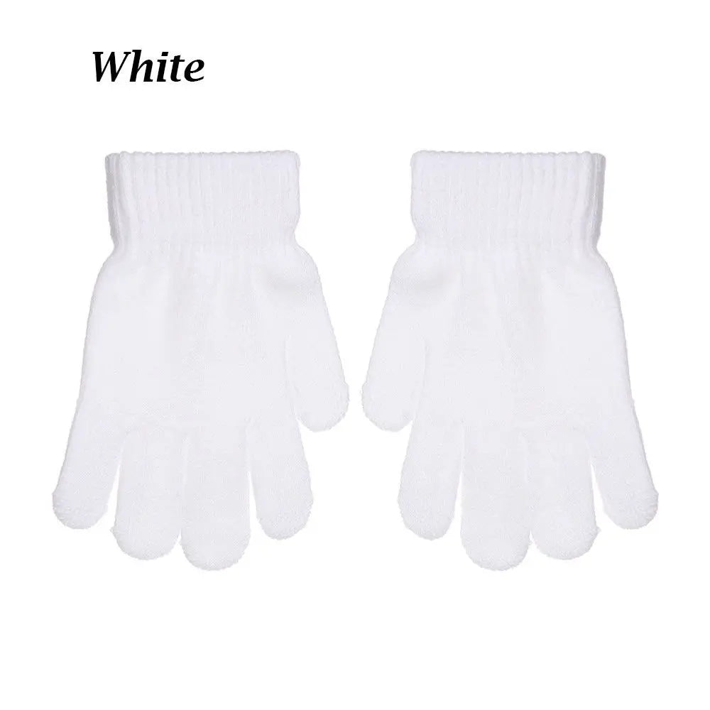 Gants extensibles simples et solides pour enfant, mitaines chaudes pour garçon et fille de 5 à 10 ans, collection automne et hiver