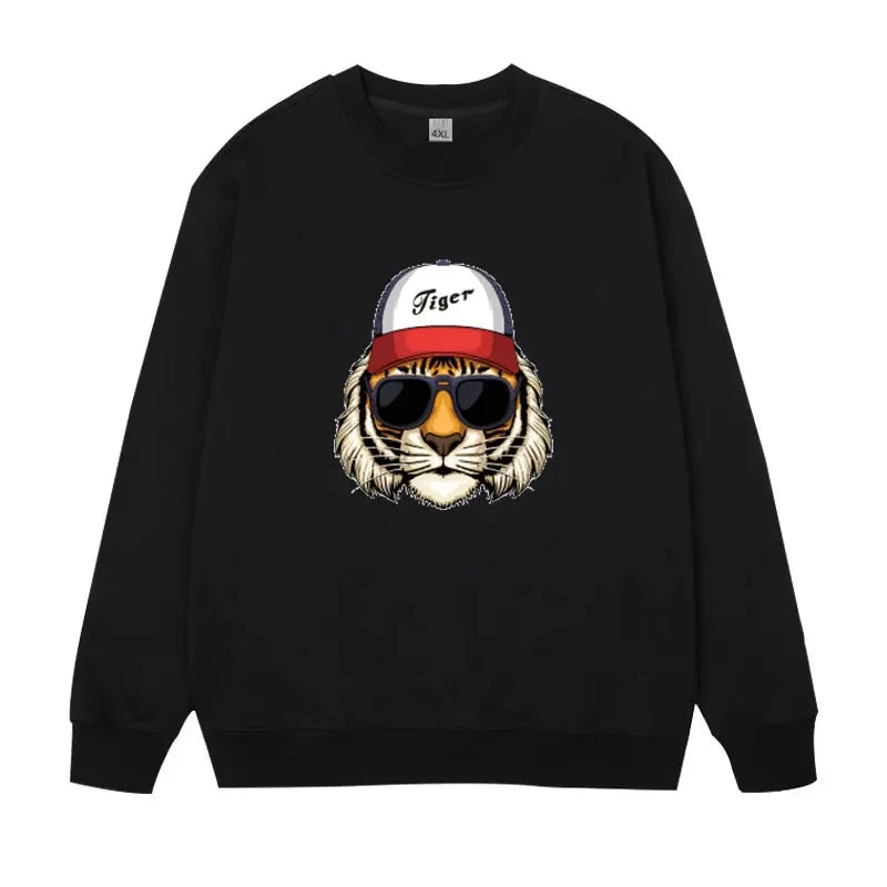 Grande taille hommes sweat pulls pull surdimensionné 6XL 7XL homme col rond manches longues imprimé noir hauts amples vêtements masculins