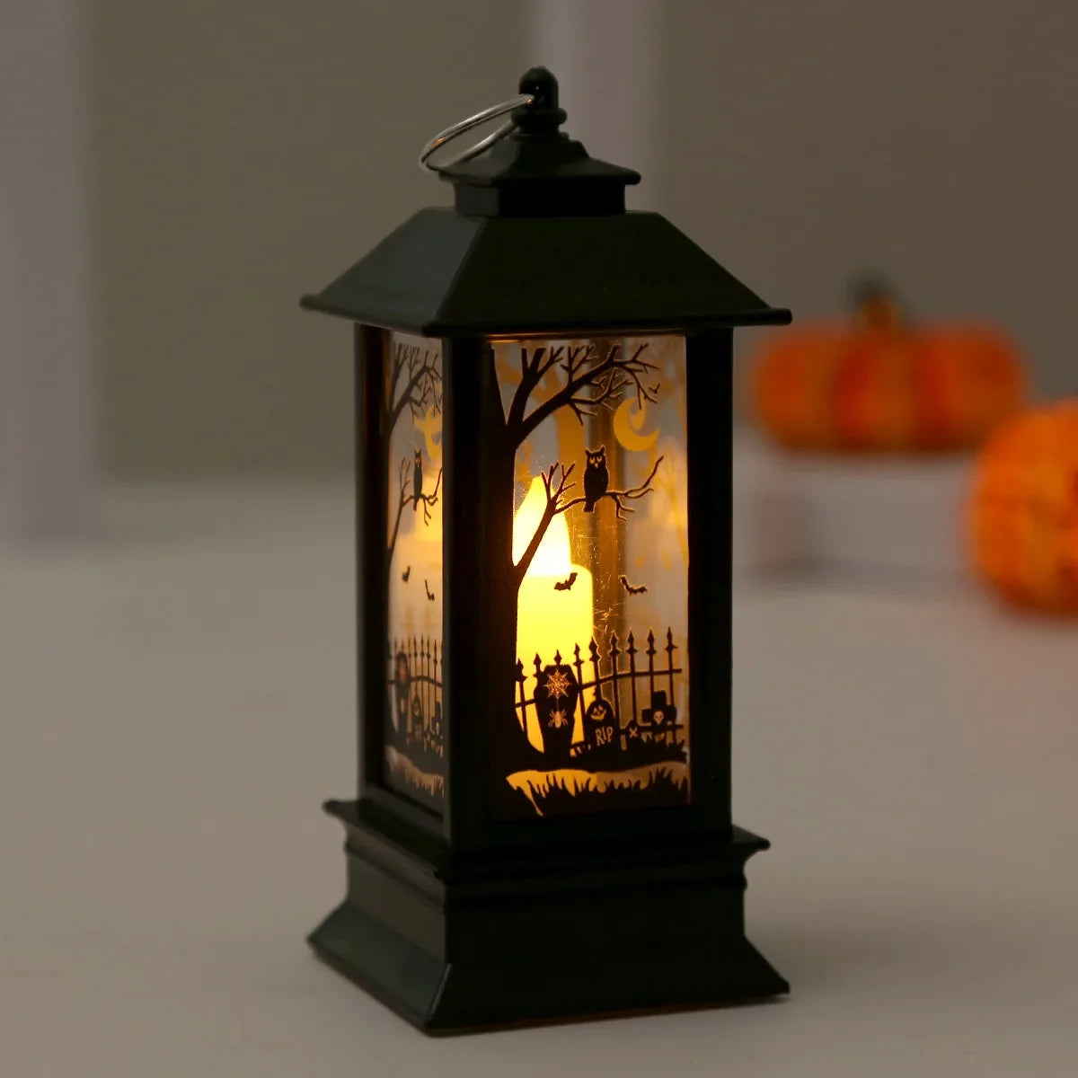 Lanterne LED en Forme de Citrouille et Fantôme, Luminaire Décoratif d'Nik, Accessoires d'Horreur, Idéal pour un Bar ou une ixd'Halloween