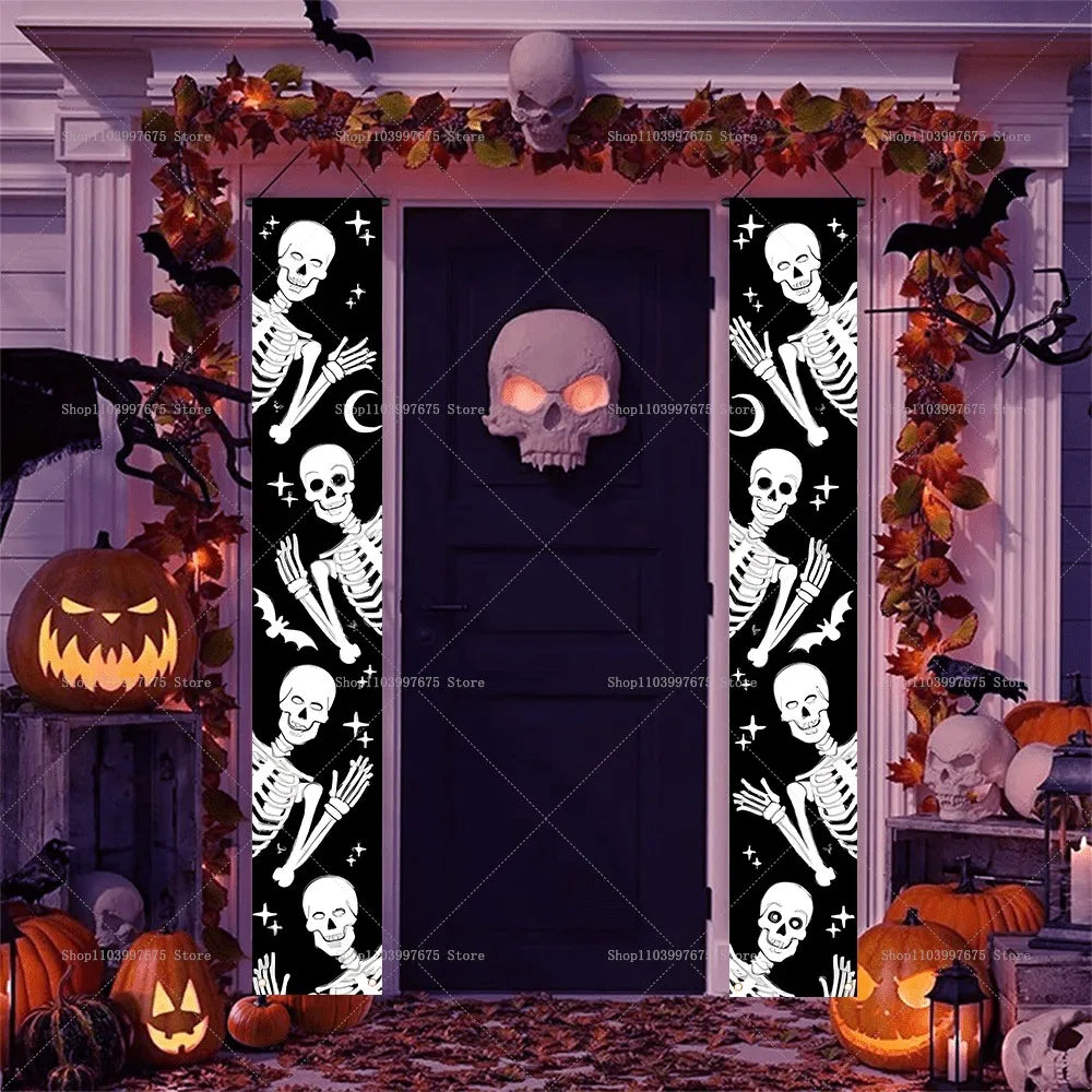 Bannière fantôme effrayante d'halloween,