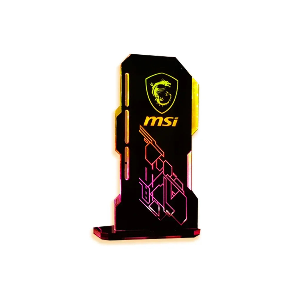 Support MSI VGA ARGB, Support GPU Vertical personnalisable, Support de carte vidéo PC ROG, châssis refroidisseur d'eau, MOD personnalisé 5V 3 broches AURA
