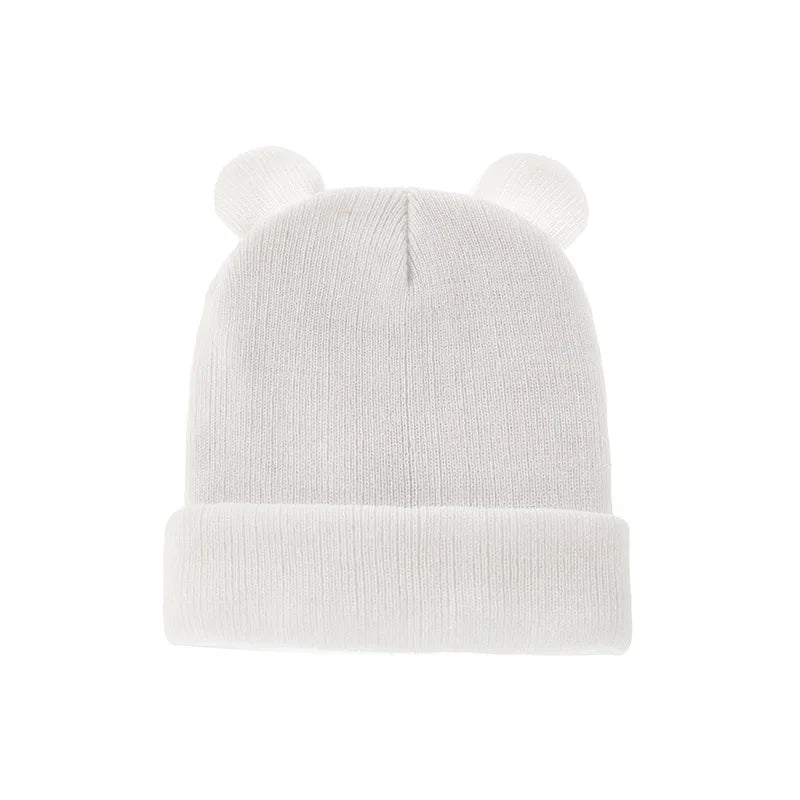 Bonnet en laine pour enfants, bonnet au crochet pour enfants, bonnet Skullies pour enfants, document solide pour fille et garçon, mignon et chaud, hiver, 1 à 4 ans