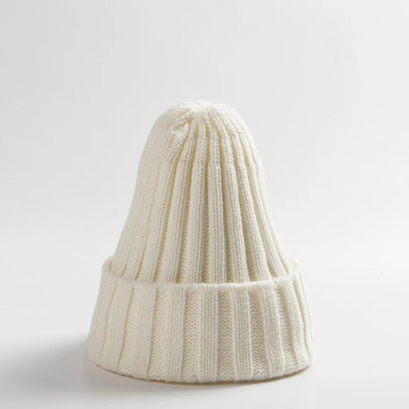 Chapeau de bébé brodé d'ours de dessin animé coréen, doux et chaud pour enfants garçons et filles, Bonnet d'hiver tricoté pour enfants