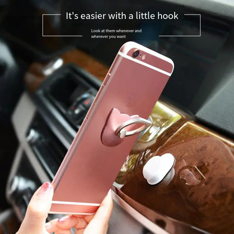 Anneau de doigt de chat Support de téléphone portable