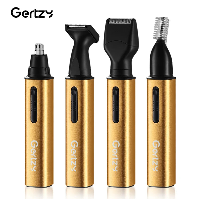 1 kit tondeuse à cheveux rechargeable pour oreilles et nez - chargement USB, 4 têtes interchangeables, design portable pour hommes et femmes