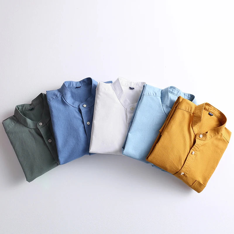 Chemises à manches longues pour hommes, style chinois, 100% coton, streetwear décontracté, médicaments, vêtements à la mode