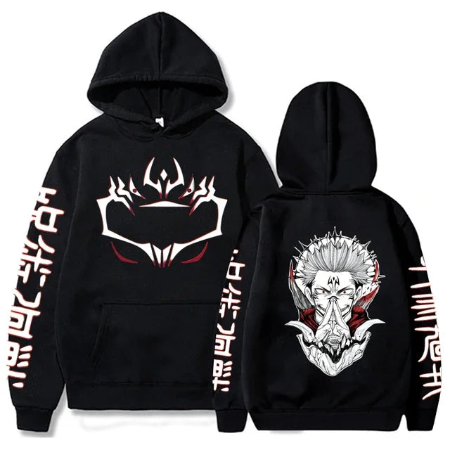 Jujutsu Kaisen Anime vêtements Satoru Gojo imprimer à capuche hommes sweat à capuche pour femme répandu Streetwear Harajuku Manga unisexe sweat