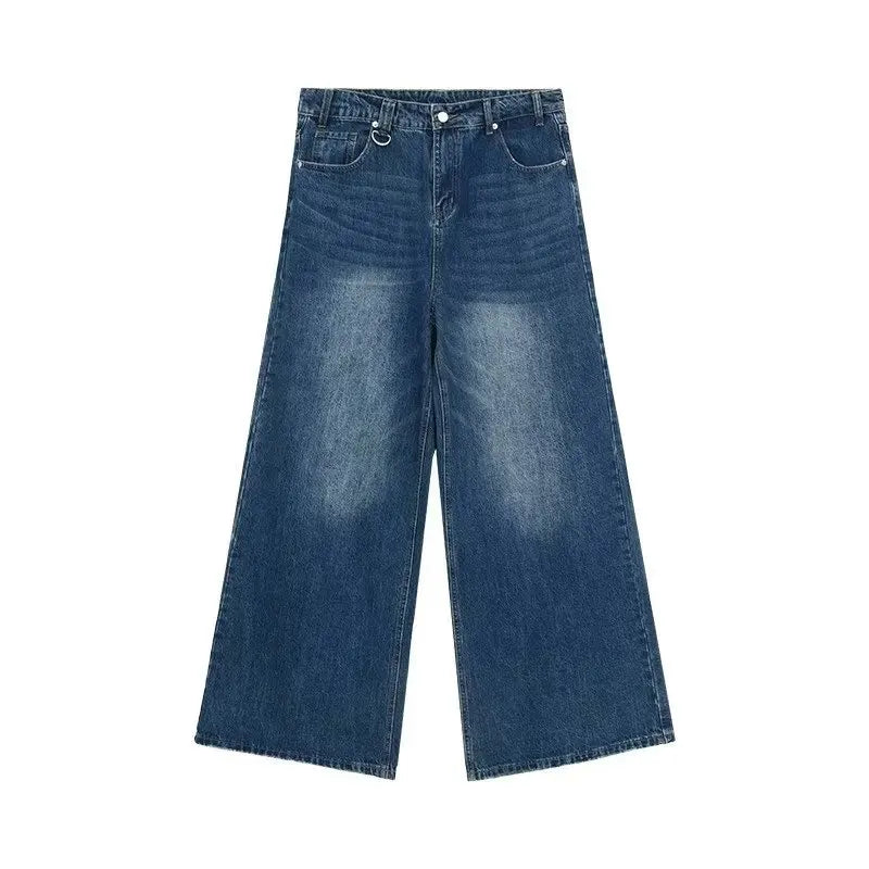 Nouveaux hommes Baggy jambe droite jambe large jean homme mode Vintage lavage pantalon Denim décontracté jeunesse marque populaire Streetwear pantalon