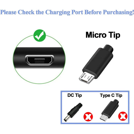 5ft Micro USB câble de charge cordon d'alimentation