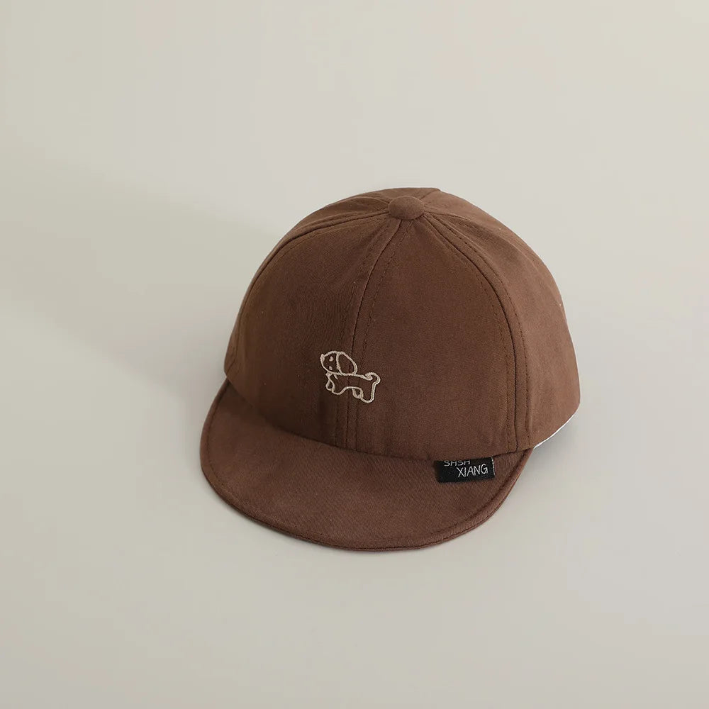 Casquette de baseball brodée de dessin animé pour enfants, casquettes à visière respirante, chapeau de chien mignon, garçons et filles, nouvelle mode, automne 2024