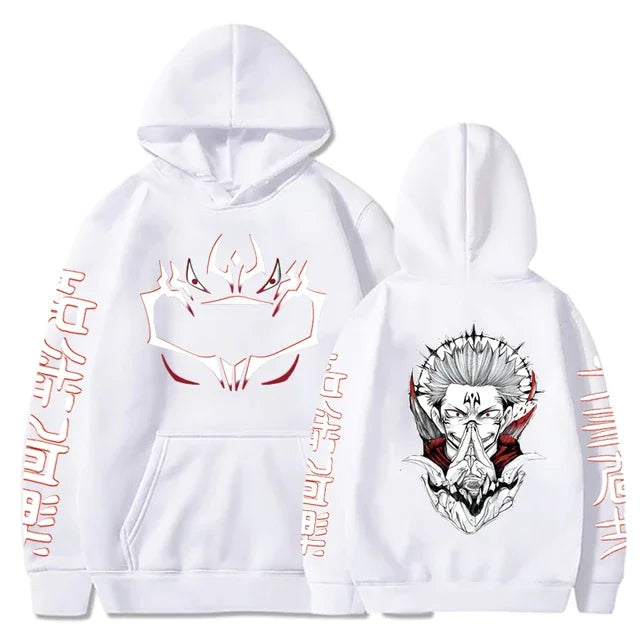 Jujutsu Kaisen Anime vêtements Satoru Gojo imprimer à capuche hommes sweat à capuche pour femme répandu Streetwear Harajuku Manga unisexe sweat