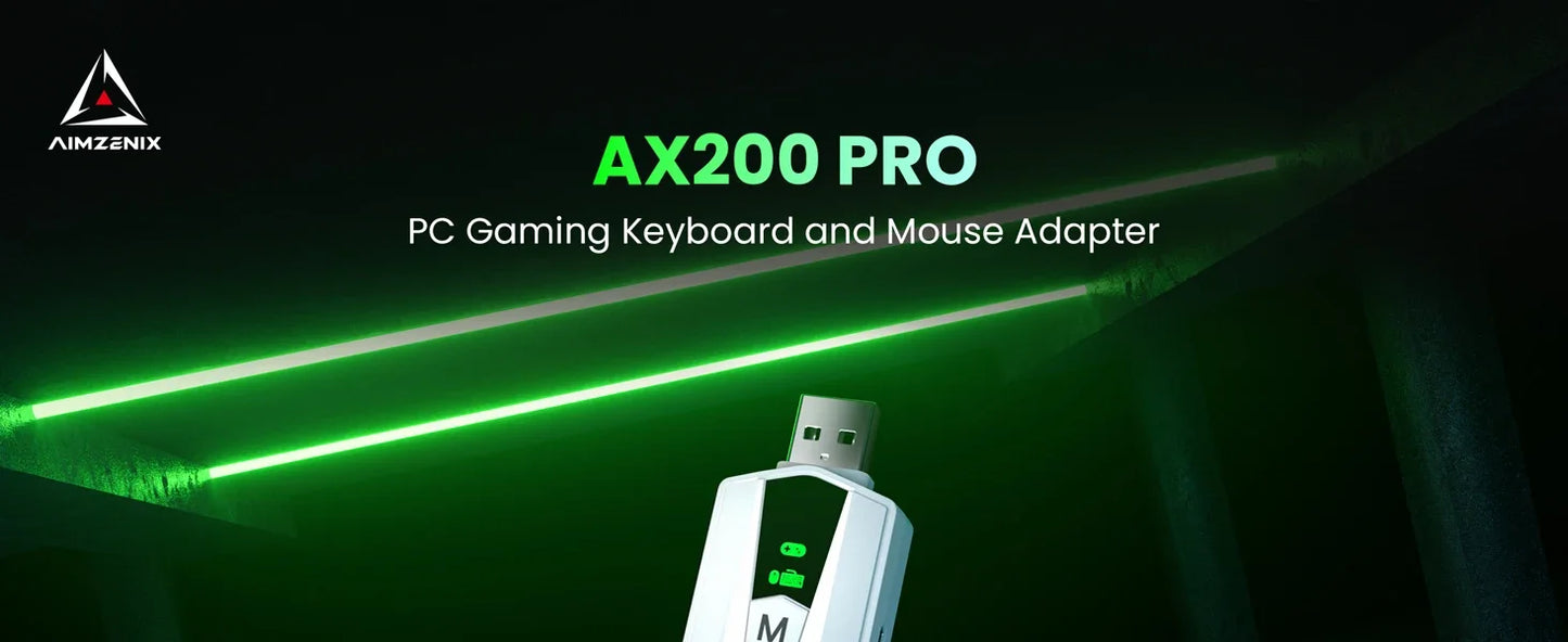 AIMZENIX AX200PRO Keyboard and Mouse Adapter, High Performance Converter | Compatible with Popular FPS Games | PC and NS Platforms